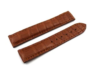 Watch Band Omega Speedmaster Skin Alligator Gold 20/18mm Accessories Casual - Picture 1 of 4