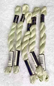 5 MINT Anchor Perle Pearl Cotton #259 LT Green Embroidery Floss Vintage Skein - Picture 1 of 3