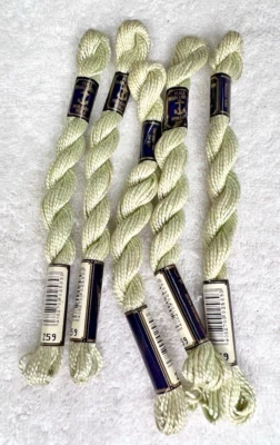 5 MINT Anchor Perle Pearl Cotton #259 LT Green Embroidery Floss Vintage Skein - Image 1 of 3