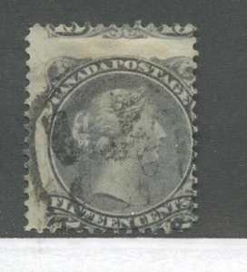 Canada QV 1868 15 cents Large Queen very misperfed used - Picture 1 of 1