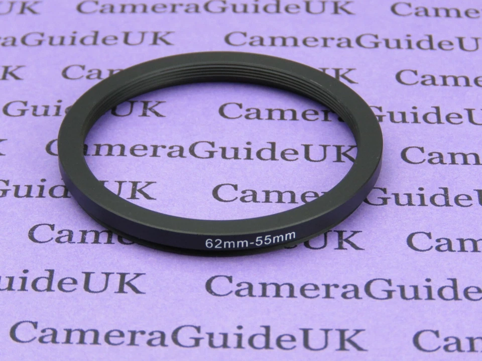 62mm to 55mm Male-Female Stepping Step Down Filter Ring Adapter 62mm-55mm  - Image 1 of 2