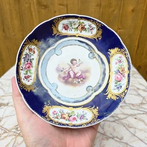 Antique French Porcelain Cherub dish Sevres Mark 18th/19th century Plate - Picture 1 of 10