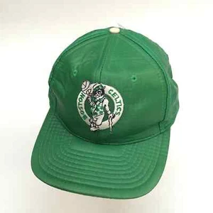 Vintage 80er NBA Boston Celtics Rip Stop Universal Druckknopflasche Mütze verstellbare Kappe - Bild 1 von 12