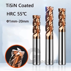 Vierschneidige Hartmetall CNC Fräser 55 Grad Schaftfräser Gravur Fräser Bits - Bild 1 von 59