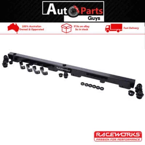 Raceworks Fuel Rail fits Holden VL COMMODORE 3.0L Turbo RB30 Top feed ALY-012BK - Picture 1 of 1