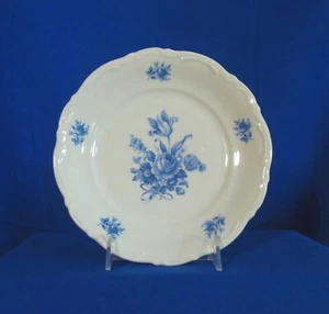 Mitterteich Meissen Blue Salad Plate Floral Bouquet Scalloped Edge Germany - Picture 1 of 3