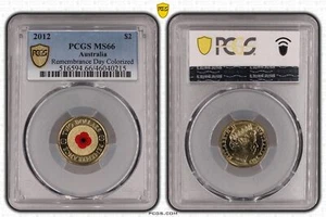 Australia 2012 $2 Red Poppy PCGS MS66 Gem Unc #0215 - Picture 1 of 1
