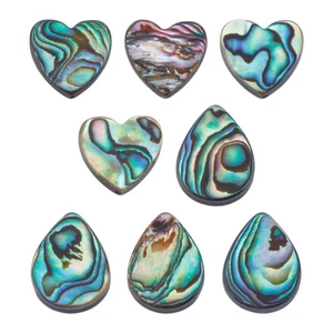 10pcs Natural Abalone Shell Bead Paua Shells Heart/Drop Loose Beads Colorful - Picture 1 of 9