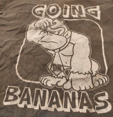 Camiseta Donkey Kong "Going Bananas" XL Uni Marrón Super Mario Bros. DK Foto 1 de 3