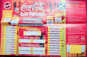 Póster del Campeonato Europeo de Fútbol de la UEFA EURO 2000 Coca-Cola Estonia - Imagen 1 de 5