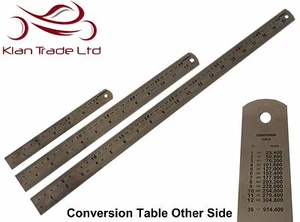 150 MM/300 MM/STAHL METALL SKALENLINEAL. DOPPELMARKIERUNGEN METRISCH UND IMPERIAL x 2 Stück - Bild 1 von 6