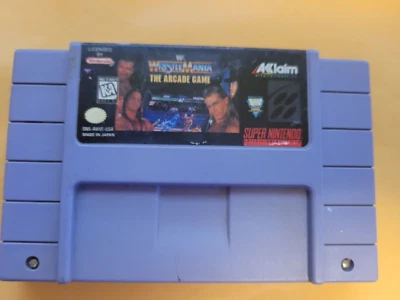 Vintage Nintendo SNES  WWF WrestleMania The Arcade Game - Image 1 of 2