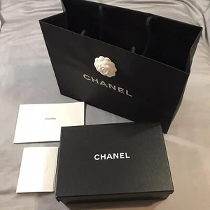 Chanel Leerbox 12x8x4 in schwarz Taschentuch Karten Einkaufstasche Blume Geschenk Aufbewahrung - Bild 1 von 24