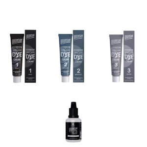 Bronsun NEU Augenbrauenfarbstoffcreme - 3 KALTE Farbtöne + 1 Oxidationscreme 3% - Bild 1 von 5