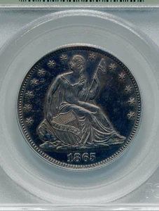 1865 PCGS PR62 Transitional 7 MINTED ✅ '66 Obv, '66 Rev Seated Half Dollar J-429 - Picture 1 of 5