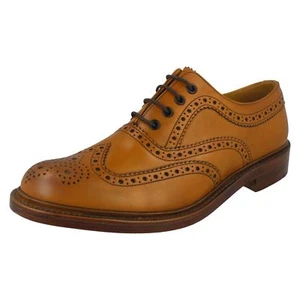 Mens Loake Burnished Leather Brogues 'Ashby' - Picture 1 of 10
