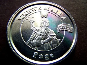 2017 Alla PAGE Plain Aluminum 10g Mardi Gras Doubloon - Picture 1 of 2