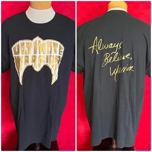 RARE Ultimate Warrior Always Believe Warrior Gold Foil Shirt XL Wrestling WWF WW - Picture 1 of 13