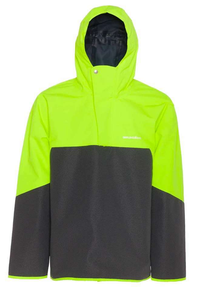 Grundens Ironclad Anorak Jacket - Hi-Vis Yellow/Grey - Medium