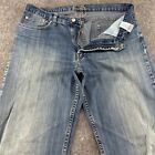 VTG Perry Ellis Jeans Mens 33x32 Blue Relaxed Loose Baggy Distressed Skater Y2K