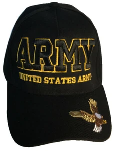 U.S. Army with Eagle on bill, black hat - Picture 1 of 1
