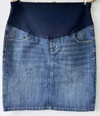Maternity Denim Short Skirt Jean Blue Summer Vacation Sz 6 - Image 1 of 4