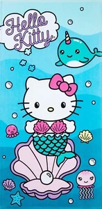 Hello Kitty Kids Beach Towel measures 27 x 54 inches - Picture 1 of 5