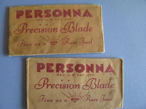 (2) vintage PERSONNA Precision Blades "Fine as a Rare Jewel" !1 - Picture 1 of 3