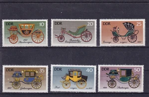 DDR MNH ** 2147-52 SC 1741-6 Carriages - Picture 1 of 1