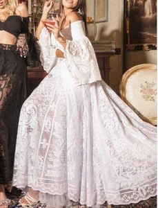 ANTICA SARTORIA 2025 WEISSER SPITZENROCK NUR NEU MIT ETIKETT ONE SIZE - Bild 1 von 12