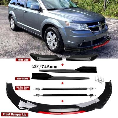 Front Bumper Lip Spoiler Splitter Body Kit Side Skirt Rear Lip For Dodge Journey Foto 1 de 4