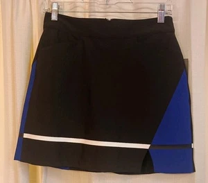 NWT Slazenger Women's Golf Skort Black & Blue Colorblock Size 0 - Picture 1 of 11