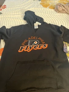 Felpa con cappuccio $40 NHL Philly Flyers hockey scollo a V taglia small blu - Foto 1 di 4