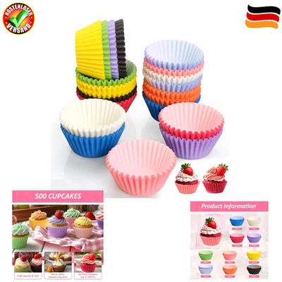 Muffinförmchen Papier, 500 Stück Mini Muffins Papierförmchen, Muffinform Papier  - Bild 1 von 4