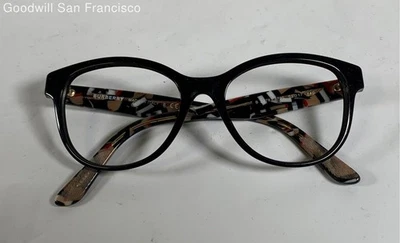 Burberry Italy B 2278 3735 52/17 140 Black Cat Eye Womens Eyeglasses Frame - Image 1 of 4