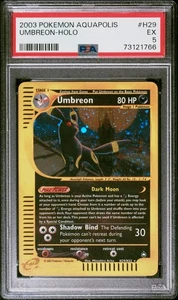 Pokemon Umbreon H29/H32 PSA 5 Aquapolis E-Series Holo Rare 2003 - Picture 1 of 5