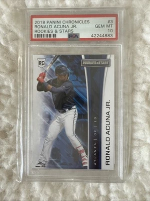 2018 Panini Chronicles - Rookies and Stars Ronald Acuña Jr. #3 (RC) Foto 1 de 3