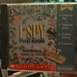 I Spy Spooky Mansion PC Mac CD-ROM Scholastic Game Ages 6-10 Brain Building - Picture 1 of 1