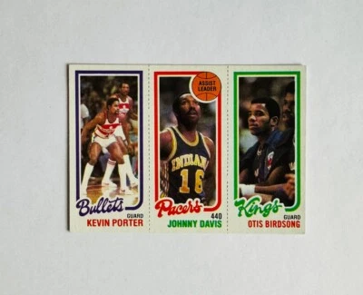 Kevin Porter Johnny Davis Otis Birdsong Bullets Pacers Kings 1980 1981 Topps - Image 1 of 2