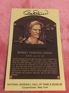 Bobby Doerr Signed Plaque Card. MLB HOFer - Picture 1 of 2