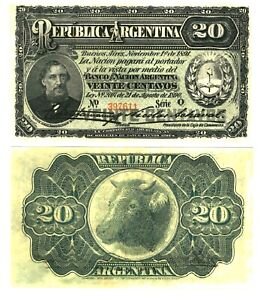 -r Reproduction - Argentina 20 Centavos 1892 Pick #215   0462R
