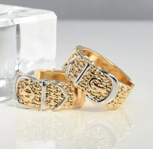 18K Gold / White Gold Filled Lady 18.5mm Earring Party Evening Birthday V//3582G - Picture 1 of 4