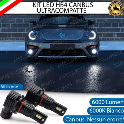 KIT FULL LED HB4 FENDINEBBIA PER VW NEW BEETLE MK2 R-LINE 6000K 6000 LM CANBUS - Immagine 1 di 4