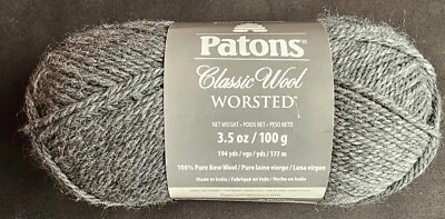 Hilo de Lana Clásico Patons-Gris Oscuro Mezcla-Medio 4 Peso Foto 1 de 3