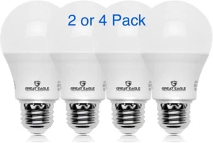 Great Eagle 40/60/100W Equivalent A19 3-Way LED Bulb: 2700K/3000K/5000K (2or4Pk) - Picture 1 of 7