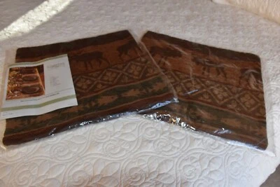 Decorative Pillow Covers Rustic Cabin Moose Signature Homestyle Set 2-18x18 - Image 1 of 3