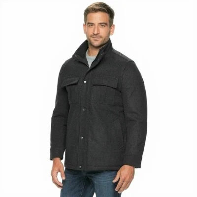 Men's Apt. 9 $200 Dark Gray Wool Blend Coat Size Small NEW WITH TAGS - Image 1 of 2