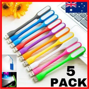 5 PACK Bendable and Flexible USB LED Light Lamp Keyboard Laptop Camping lights - Picture 1 of 11