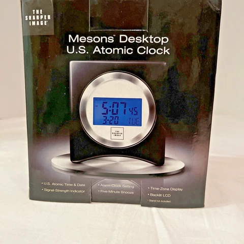 MESONS DESKTOP U.S. ATOMIC CLOCK BRAND NEW IIN ORIGINAL PACKAGING UNUSED Cover
