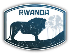 Rwanda Africa Lion Travel Grunge Stamp Car Bumper Sticker Decal